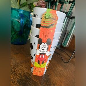 Disney • Mickey Mouse •  Halloween Tumbler Cups • Melamine • NWT • Set of 4